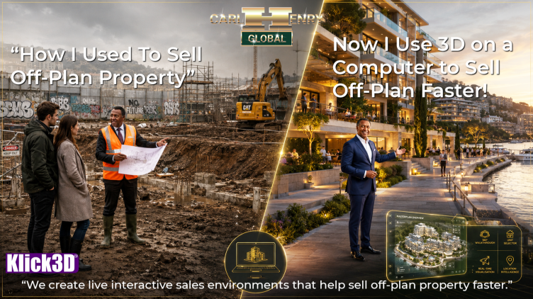 Old and new ways of selling off-plan real estate using browser-based 3D